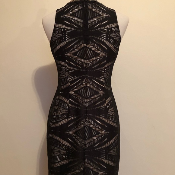 Maggy London Black Jewel Neckline Cocktail Dress - Picture 10 of 12